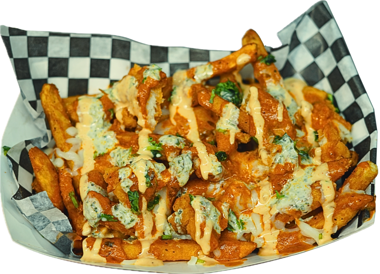 Loaded Butter Chicken Fries